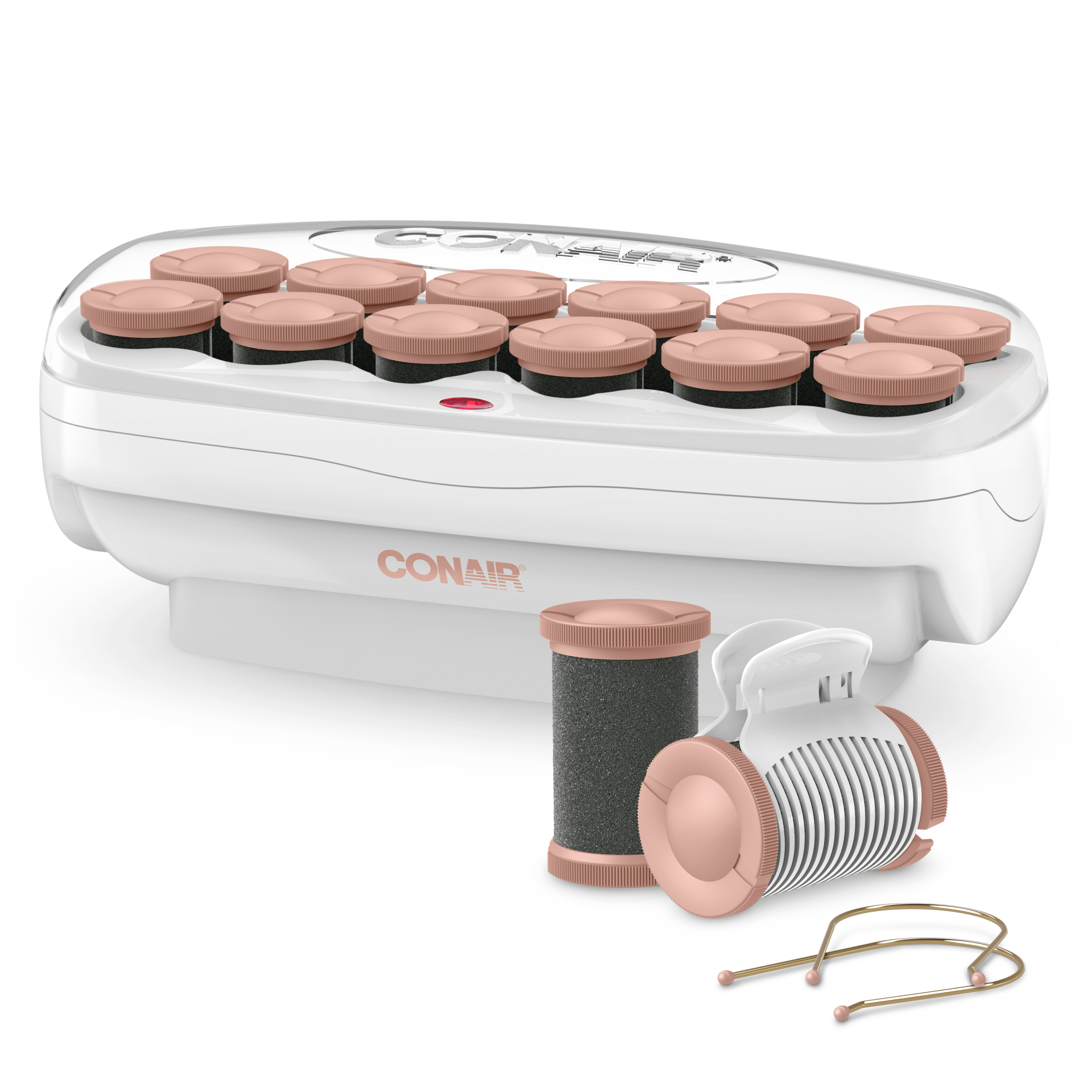 Conair Big Curls and Waves Jumbo Ceramic Hot Rollers with Bonus: Super  Clips Included CHV12XN