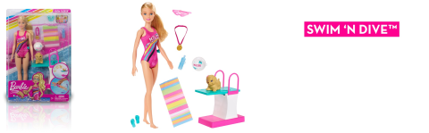Dive into Storytelling with Barbie&#174; Swim &#39;n Dive™ Doll!