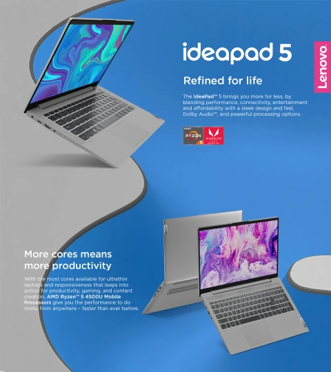Lenovo IdeaPad FHD Notebook, Ryzen 4500U, 8GB, 128GB SSD