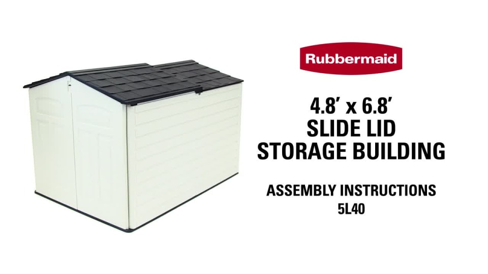 Rubbermaid 5-ft x 6-ft Slide-Lid Resin Storage Shed (Floor Included) -  Matthews Auctioneers