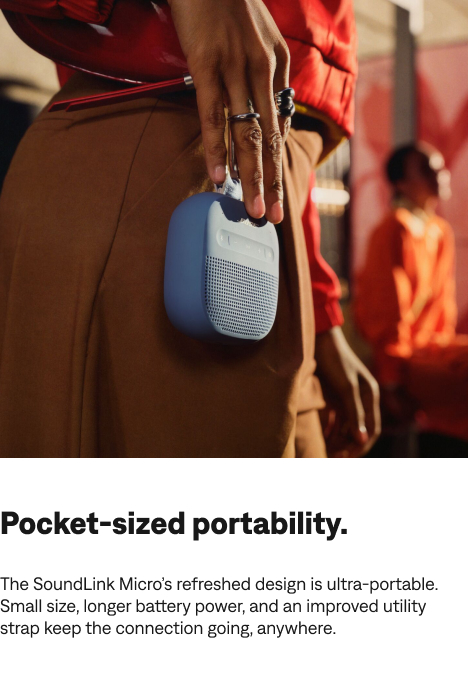 Bose SoundLink Micro II Bluetooth Speaker, Wireless Waterproof