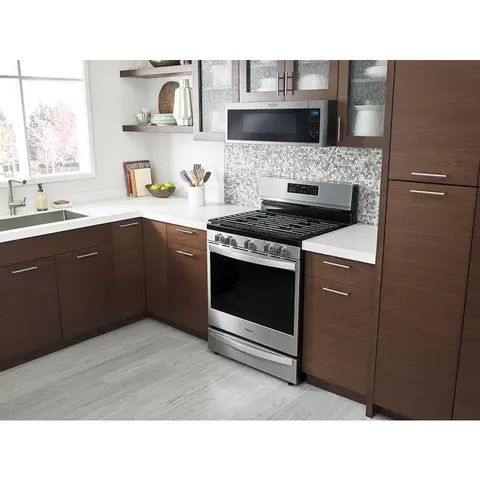White low profile over the range microwave hotsell