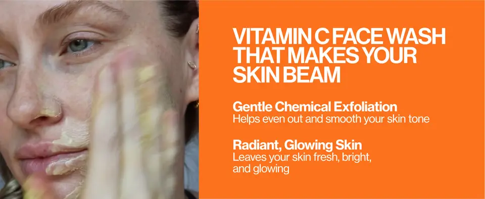 facial care products orange vanilla ahas skincare facial cleanser exfoliating for women men teen teens teenager facewash exfoliate anti aging brightening