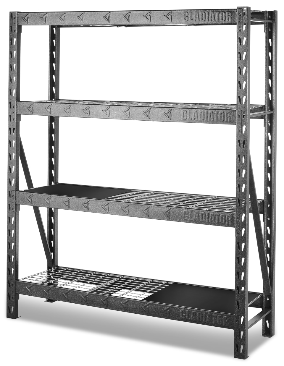 lowes storage racks on Gladiator 18 In D X 60 In W X 72 In H 4 Tier Steel Utility In The Freestanding Shelving Units Department At Lowes Com