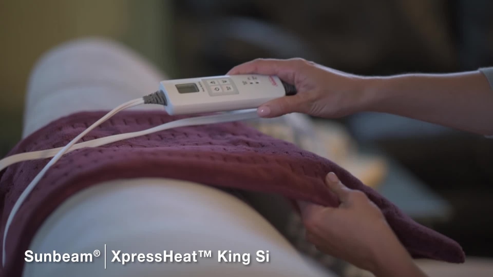 Sunbeam King Size Microplush Heating Pad Green