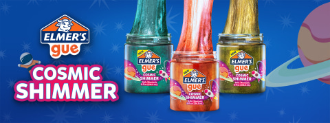 Elmer's Gue Premade Slime, Cosmic Shimmer Glitter Slime, Variety Pack, 3  Count 