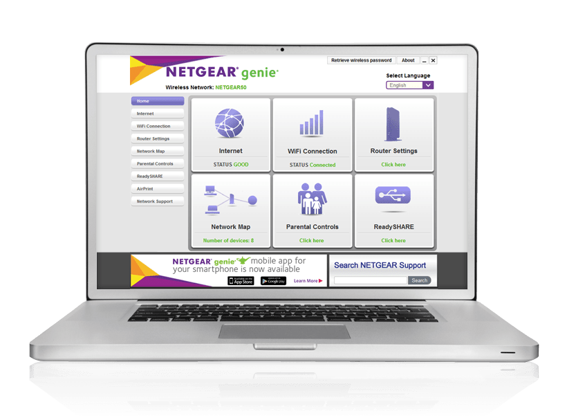 NETGEAR N300 (8x4) WiFi Cable Modem Router Combo C3000, DOCSIS 3.0