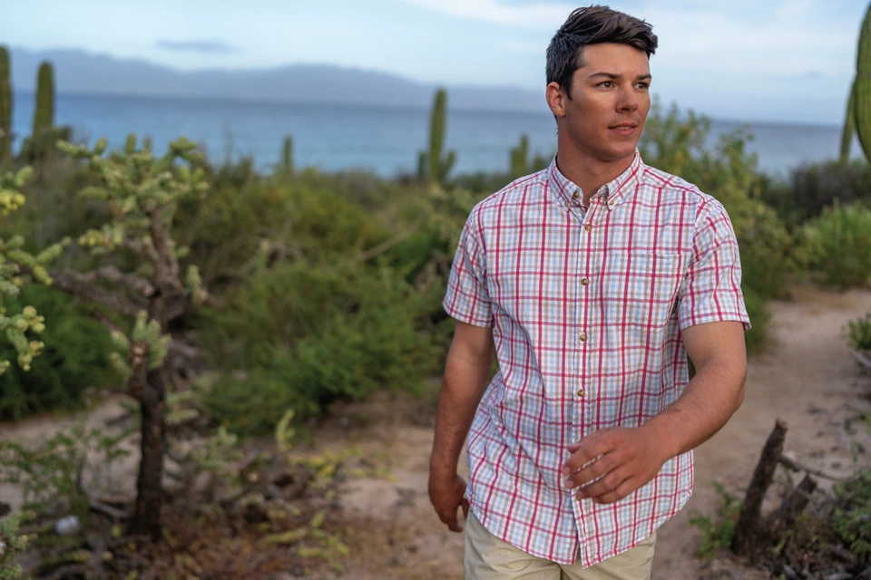 Columbia Camicia A Maniche Corte Da Uomo Rapid Rivers II, Motivo A