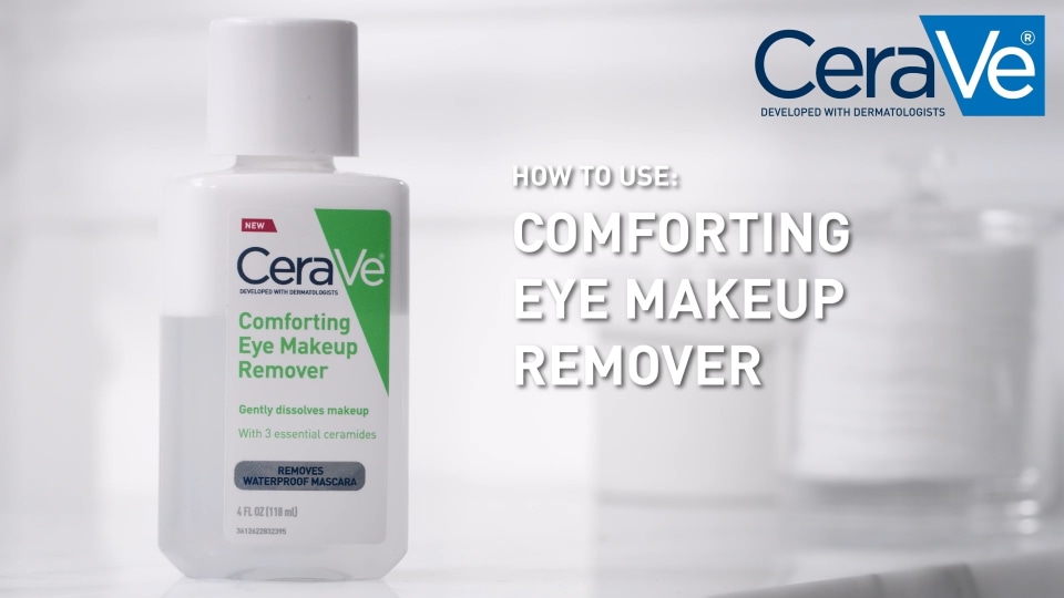 thumbnail video image 2 of CeraVe Hyaluronic Acid Ceramides Bi-Phase Liquid Eye Makeup Remover 4 fl oz, 2 of 5