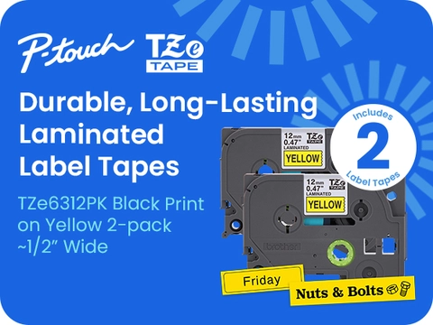 TZE6312PK | LabelMakersPrinters | By Brother