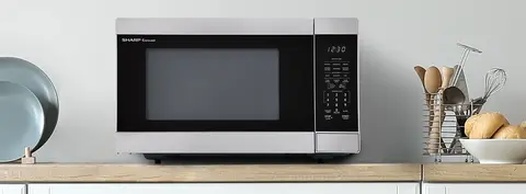 Sharp 1.6 cu. ft. 1100W Stainless Steel Countertop Microwave Sharp 1.6 cu. ft. 1100W Stainless Steel Countertop Microwave