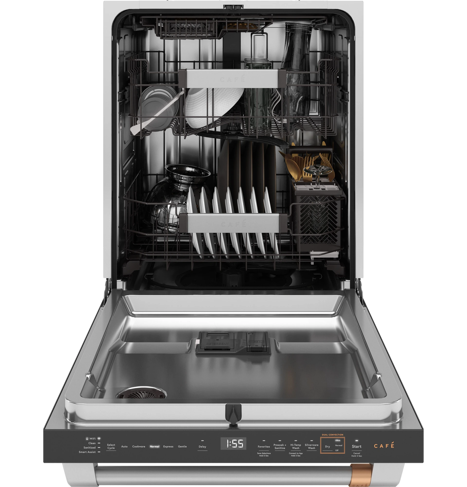 GE 47 dBa Top Control Dishwasher with Stainless Steel