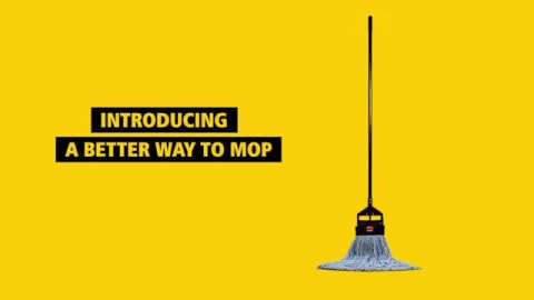 thumbnail video image 2 of Rubbermaid® Maximizer Microfiber Mop, Medium, Blue (RCP1924813), 2 of 5