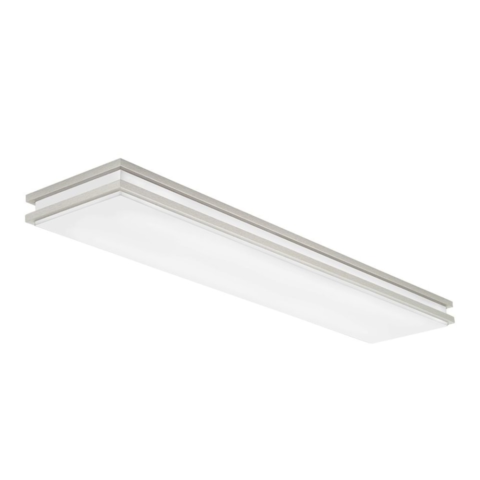 lithonia lighting brushed nickel linear saturn led flush mount