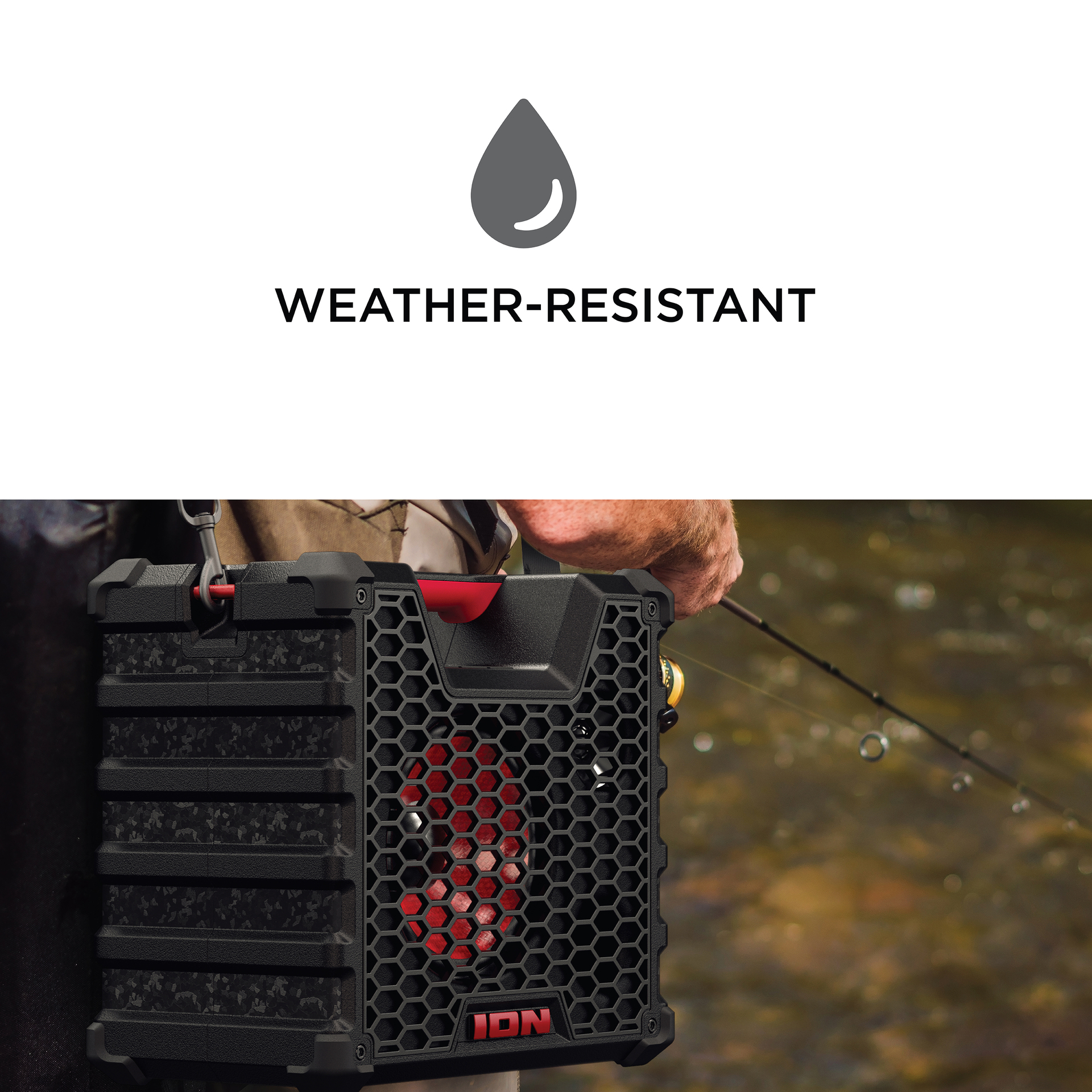 ION Audio Tailgater Tough Speaker, Rugged Portable All-Weather Wireless ...