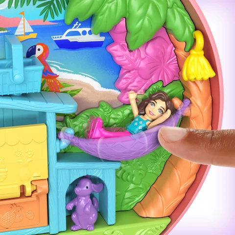 Polly Pocket Adventures in Rio Doggy Adventure Moped Playset The