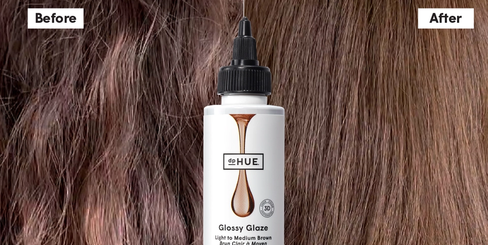 Glossy Glaze - Before &amp; After in Medium Brown | dpHUE
