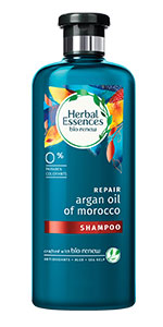 Shampoo Herbal Essences Bio:Renew Argan Oil Of Morocco de vainilla en  botella de 400mL por 1 unidad