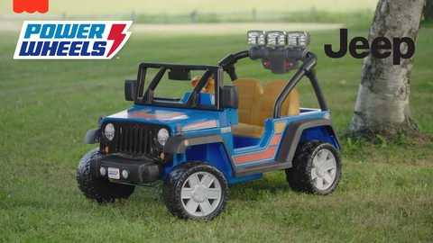 Power wheels jeep rubicon blue on sale