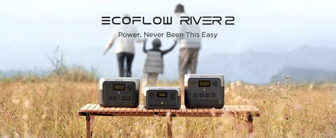 EcoFlow RIVER 2 central eléctrica portátil de 256Wh com 2 tomadas AC 300W  (600W máx.), 3