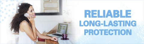 Reliable long-lasting protection - Woman on phone
