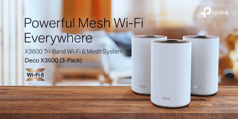 Deco X3600 (3Pack) Tri-Band WiFi 6 Mesh System; Powerful Mesh WiFi Everywhere