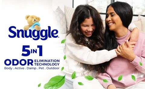 Snuggle 5IN1 ODOR ELIMINATION TECHNOLOGY Body. Active. Damp. Pet. Outdoor