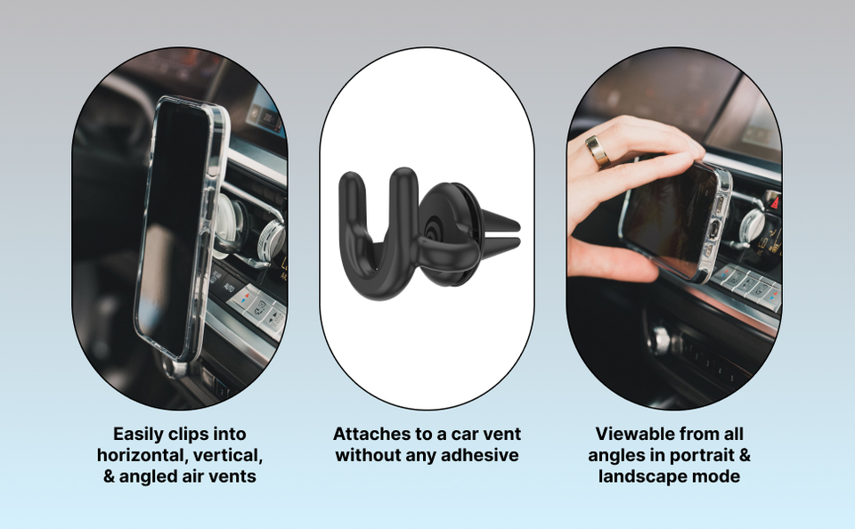 PopSockets Vent Mount for PopSockets Grip PopMount Vent Black Walmart