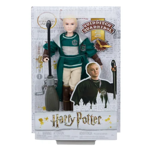 Harry Potter Draco Malfoy Quidditch Doll with Nimbus 2001