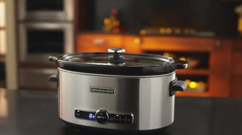 KSC6223SS KitchenAid 6-Quart Slow Cooker with Solid Glass Lid 