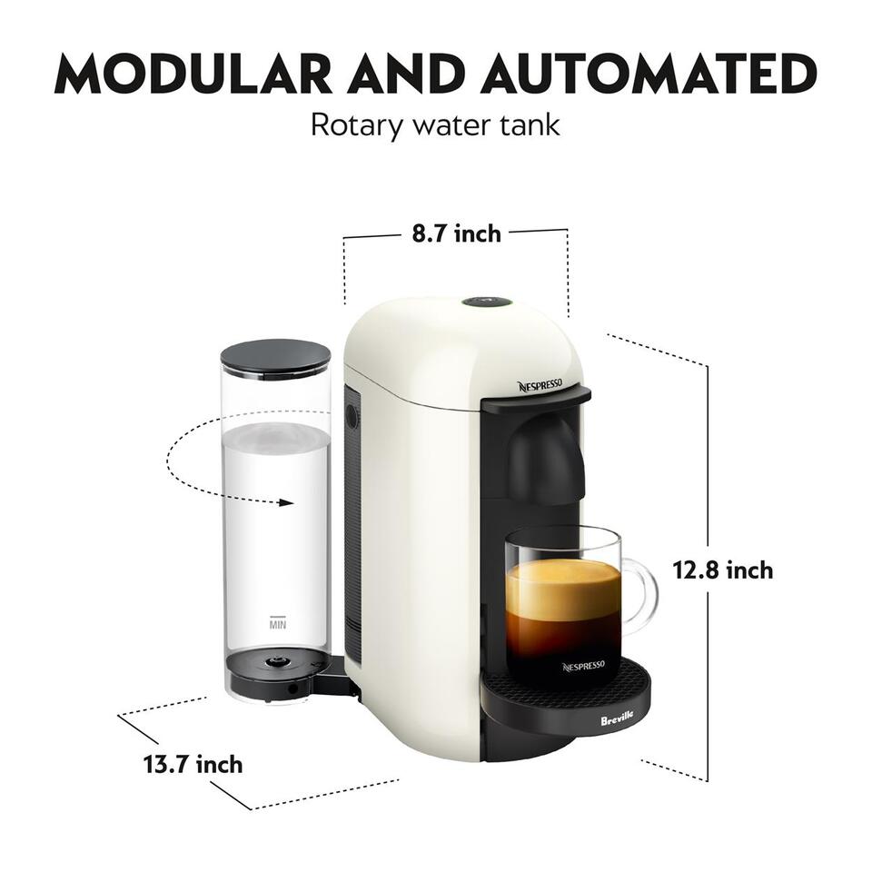 Nespresso by Breville Vertuo Plus White Coffee & Espresso Machine - Macy's