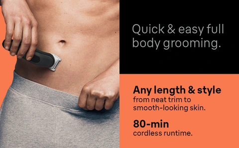 Braun Body Groomer Series 3 3350 Body Groomer For Men Gentle Full Body Manscaping ASDA Groceries
