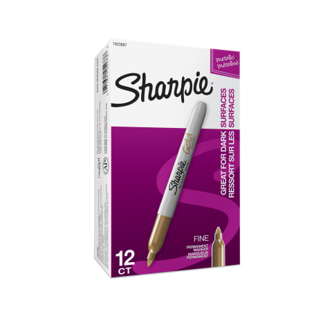 Sharpie - Permanent Marker: Metallic Silver, AP Non-Toxic, Fine Point -  72811318 - MSC Industrial Supply