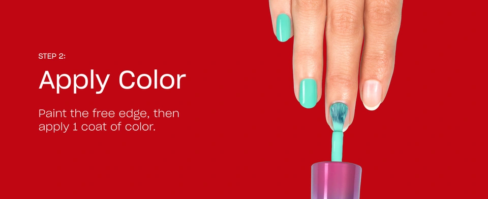 Apply two coats of rapidry colored polish