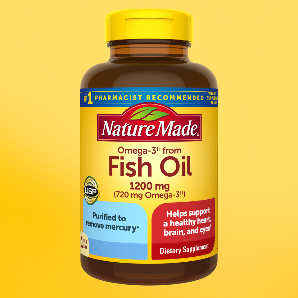 Nature Made Omega 3 Fish Oil 1200mg One Per Day Softgels, Fish Oil  Supplements, 290 Count