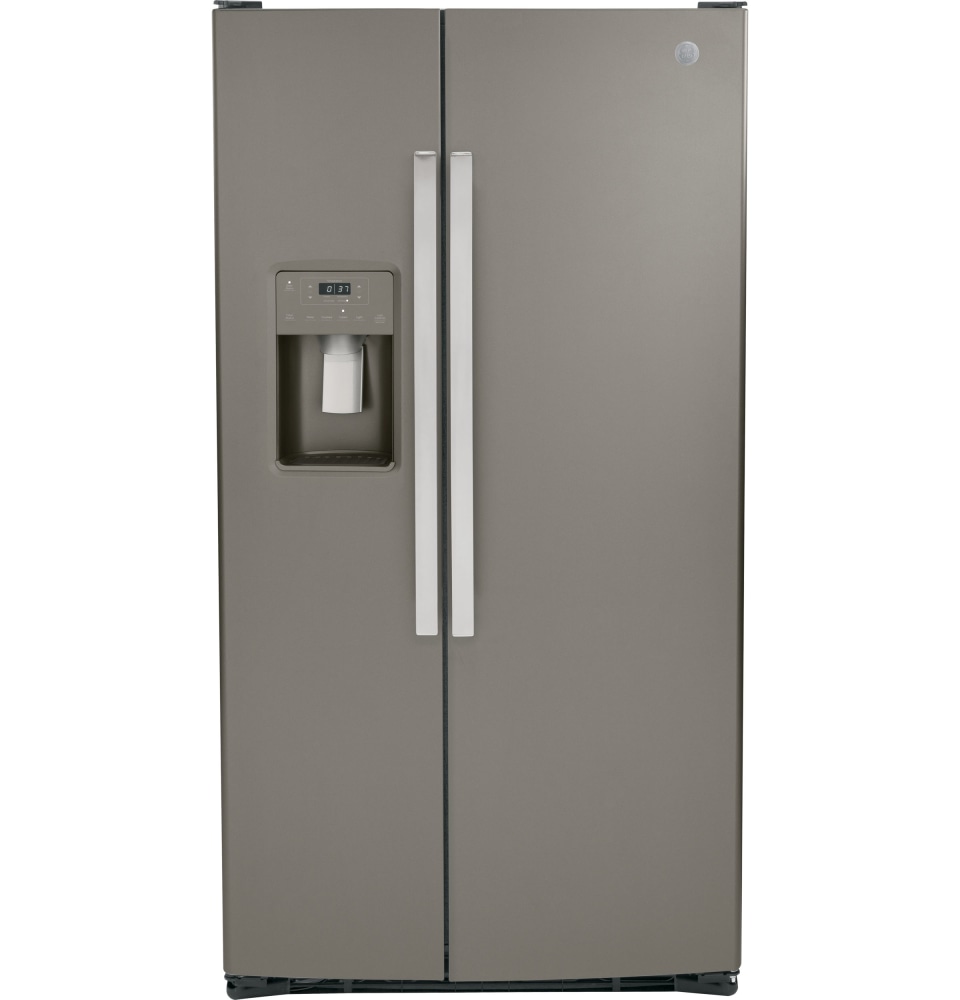 GE® 25.3 Cu. Ft. Slate Side-by-Side Refrigerator | Appliance Plus