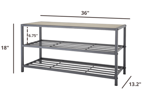 dimensions of the shoe bench