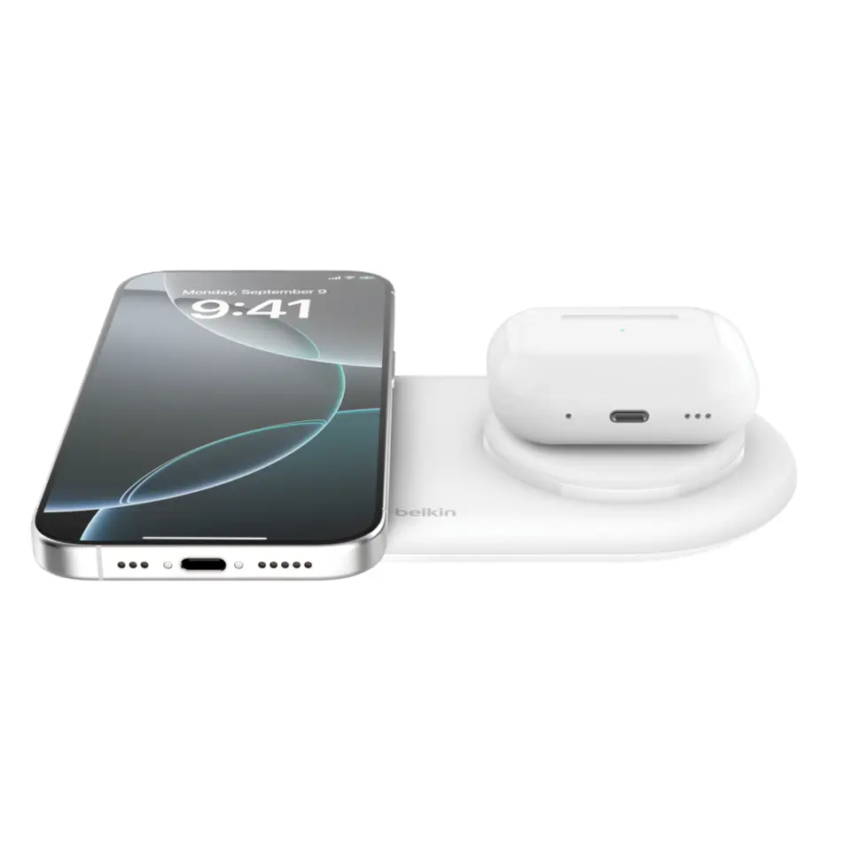 Belkin 15W Dual Qi2 Wireless Magnetic Charging Pad, MagSafe