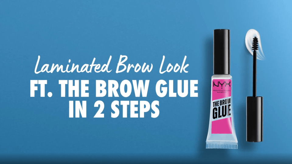 thumbnail video image 2 of NYX Professional Makeup The Brow Glue, Extreme Hold Tinted Eyebrow Gel, Dark Brown, 2 of 11