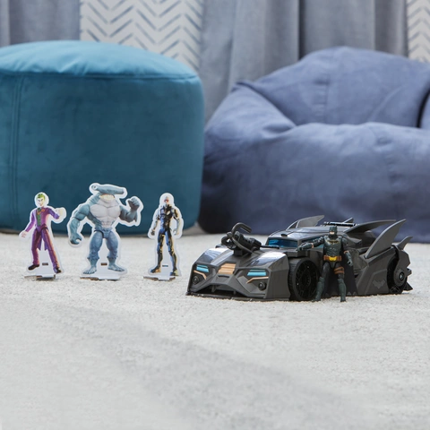 BATMAN & BATMOBILE フィギュアセット DC Comics Batman Batmobile with Figure Set, 12-in, Ages 3+