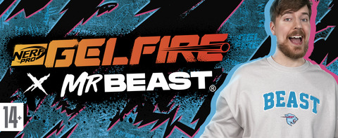  Nerf Pro Gelfire X MrBeast Full Auto Blaster & 20,000