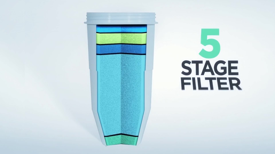thumbnail video image 2 of ZeroWater 12 Cup Ready-Pour™ 5-stage Water Filtration Pitcher, 2 of 13
