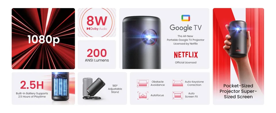 Nebula Capsule 3 (D2425111) LED Full HD Projector; 200 Lumens