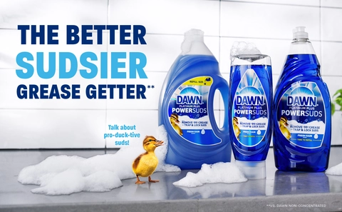 The better sudsier grease getter vs. Dawn non-concentrated. Talk about pro-duck-tive suds!