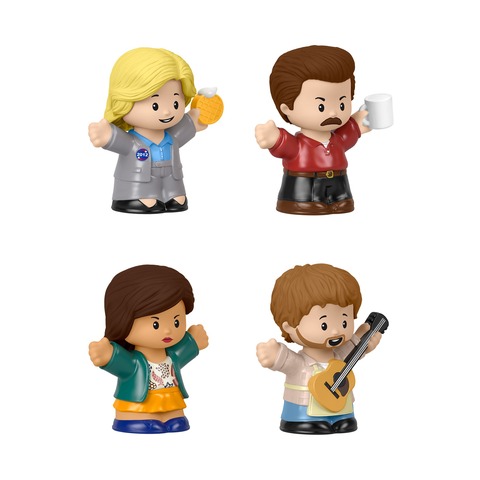  Little People Collector Parks and Recreation Special Edition  Set in Display Gift Box for Adults & Fans, 4 Figures : Toys & Games