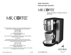 Mr coffee keurig outlet manual