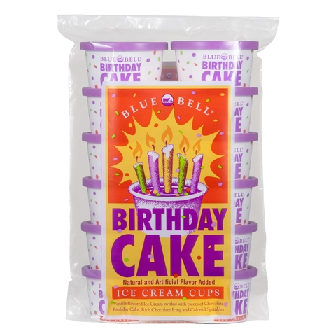 kue(3品)M.L size Blue Bell Birthday Cake Cups - 12-3 Fl. Oz. - tomthumb
