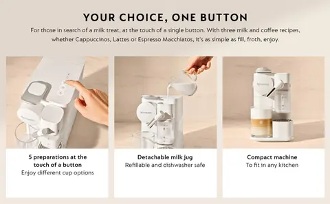Nespresso Lattissima One 2020年製 Lattissima One Black | One Touch Milk & Coffee Machine