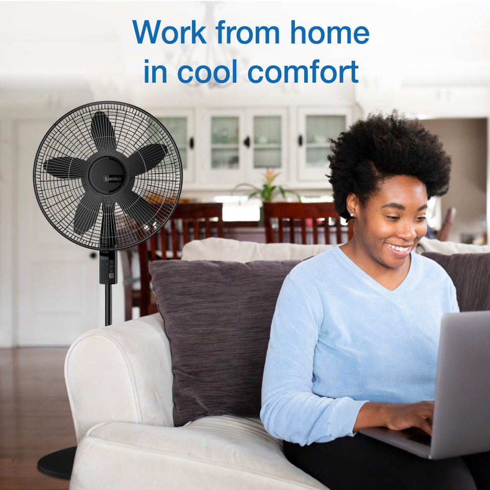 Lasko S18640 Elite Collection 18" Pedestal Fan Black.. Homesmartcamera