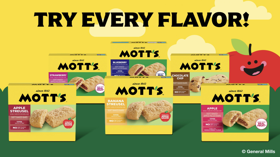 thumbnail video image 2 of (8 pack) Mott's Soft Baked Bars, Banana Streusel, Made with Applesauce, 6 Count, 5.76 oz, 2 of 17